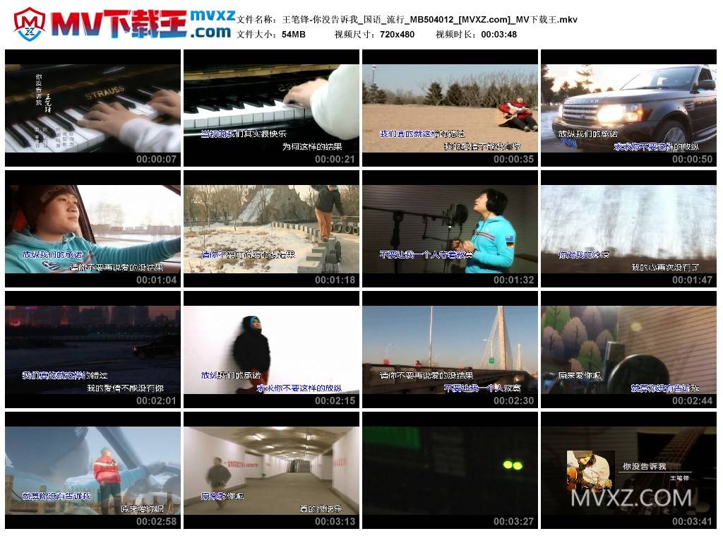 王笔锋-你没告诉我_国语_流行_MB504012